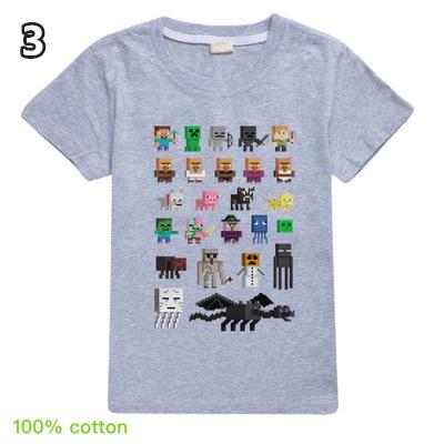 Minecraft マインクラフト トラスト キャラクター プリント ｔシャツ マイクラゲームキャラクターグッズ 子供