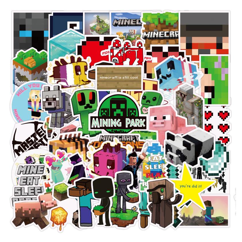 ステッカーminecraft マインクラフト ゲーム キャラクター シール 100枚入り 文具 ステーショナリー Cw A687 Colorway 通販 Yahoo ショッピング
