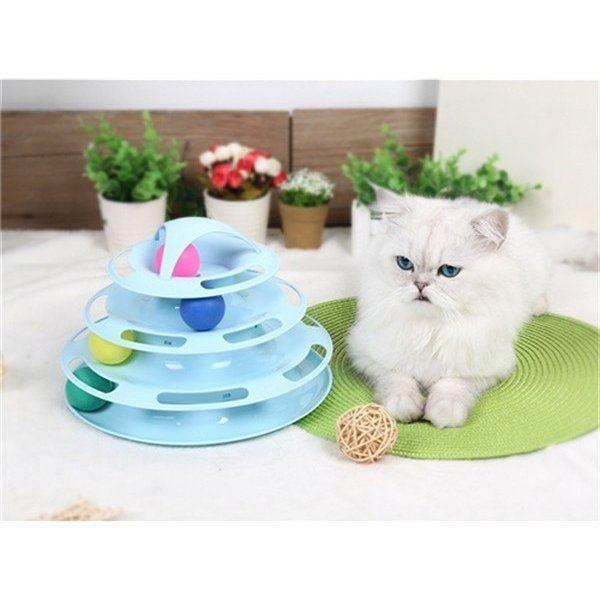 猫 おもちゃ くるくるタワー 猫オモチャ ねこ ネコ 回る ボール 猫おもちゃ 猫用 ひとり 遊べる 遊ぶ 運動不足