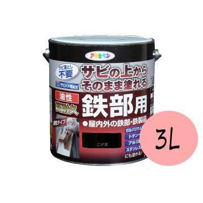 アサヒペン 油性高耐久鉄部用 白 [3L] 特殊強力防錆剤 シリコン