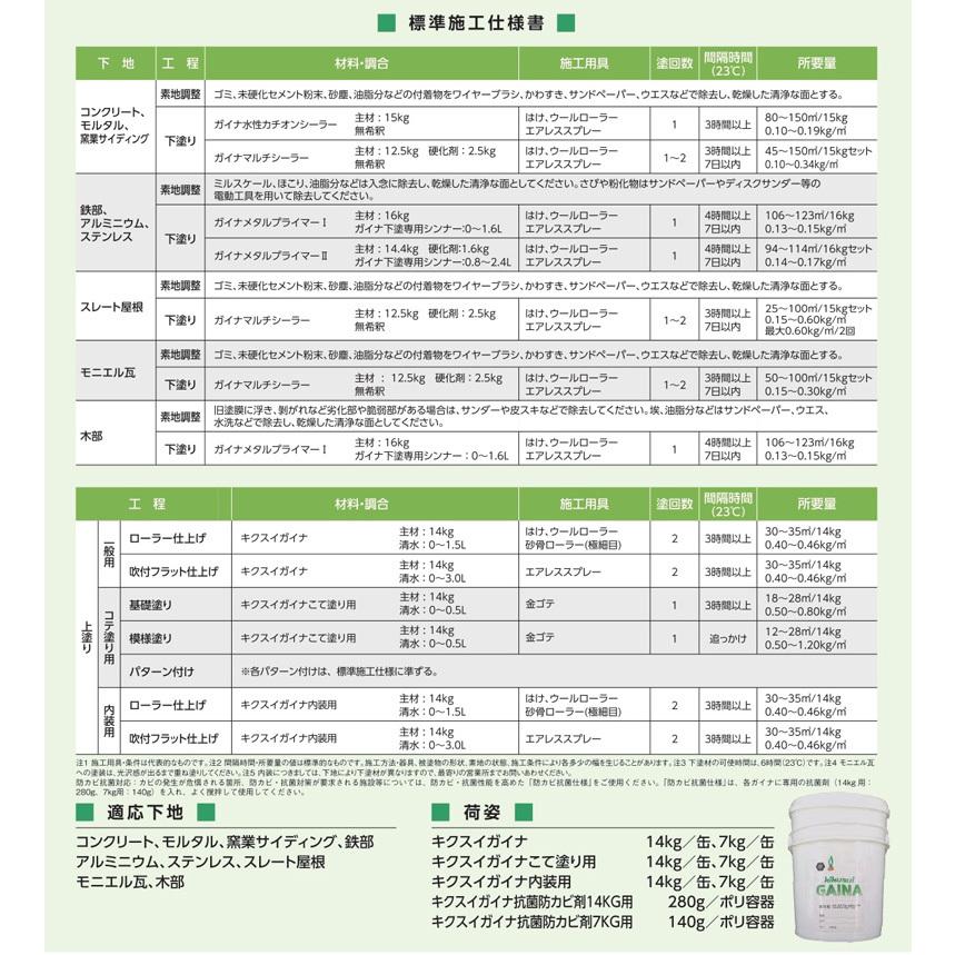 送料無料 キクスイ ガイナ 14kg 白 淡彩 水性 菊水化学 セラミック 