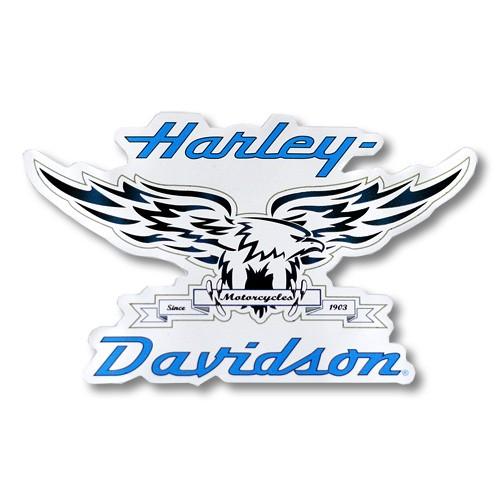 ステッカー バンパーデカール HARLEY-DAVIDSON ハーレーダビッドソン メタリックイーグル（ブルー） HDS-413｜colour