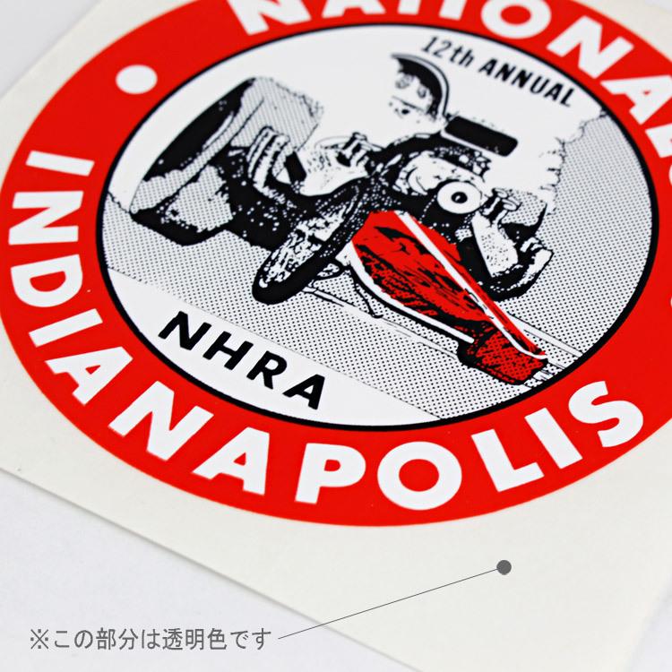 ヴィンテージレーシングデカール ”NHRA 12th NATIONALS INDIANAPOLIS” 縦10.8×横10.8cm | ブランド登録なし | 01