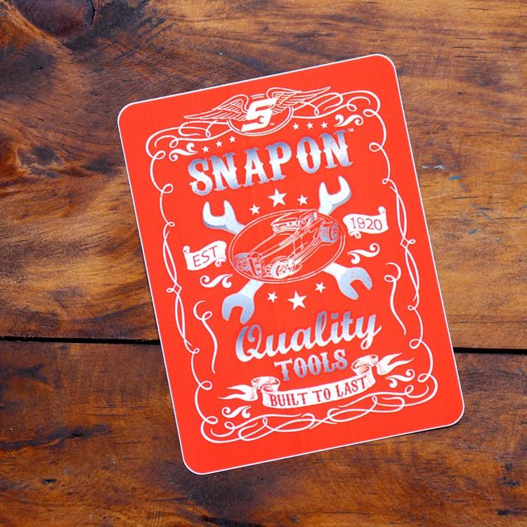 Snap-on ステッカー 車 かっこいい スナップオン 赤四角 Quality Tools