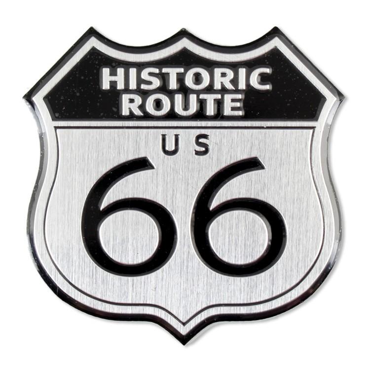 ステッカー 車 シール アルミステッカー Historic Route 66 ルート66 縦7 横7cm カーアクセサリー アメリカン雑貨 アメリカン雑貨colour Yahoo 店 通販 Yahoo ショッピング