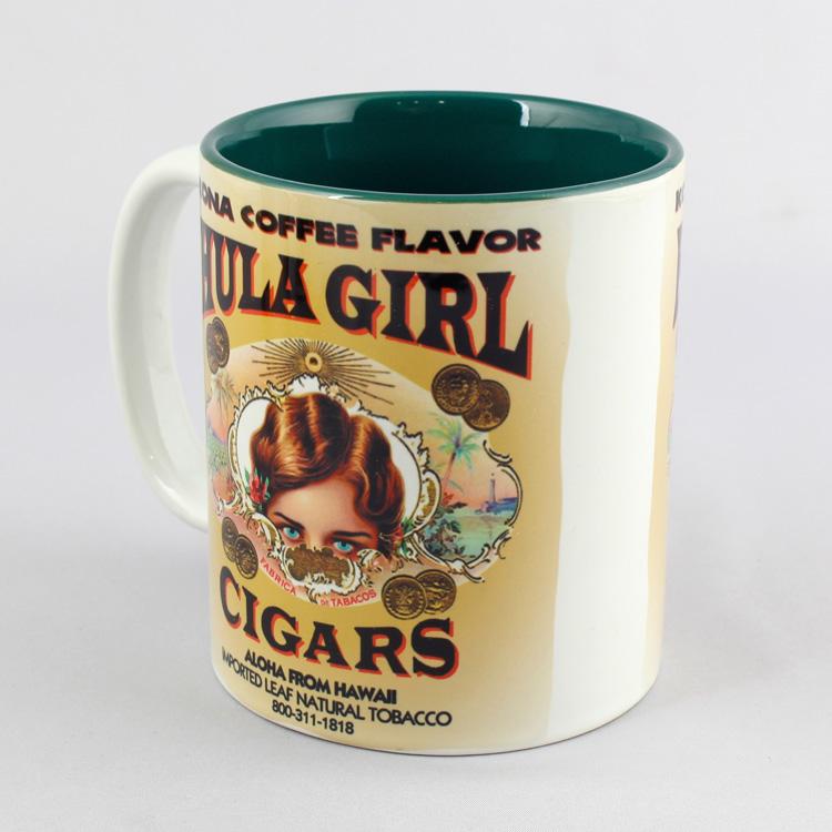 陶器製 マグカップ フラガール・コーヒー （グリーン） ハワイ お土産 ハワイアン雑貨 アメリカン雑貨 HULA GIRL COF |  | 02