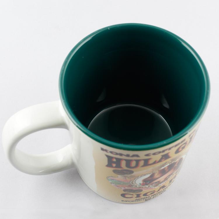 陶器製 マグカップ フラガール・コーヒー （グリーン） ハワイ お土産
