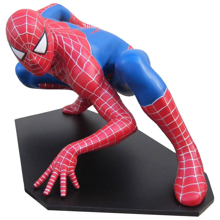 等身大フィギュア スパイダーマン しゃがみ・闘い 台座固定式 長 等身大フィギュア スパイダーマン しゃがみ・闘い 台座固定式 長