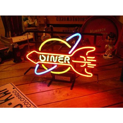 ネオンサイン DINER ネオン管 照明 店舗装飾 インテリア ガレージング アメリカ雑貨 アメリカン雑貨