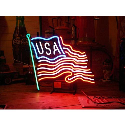 ネオンサイン USA FLAG ネオン管 照明 店舗装飾 インテリア ネオンサイン USA FLAG ネオン管 照明 店舗装飾 インテリア