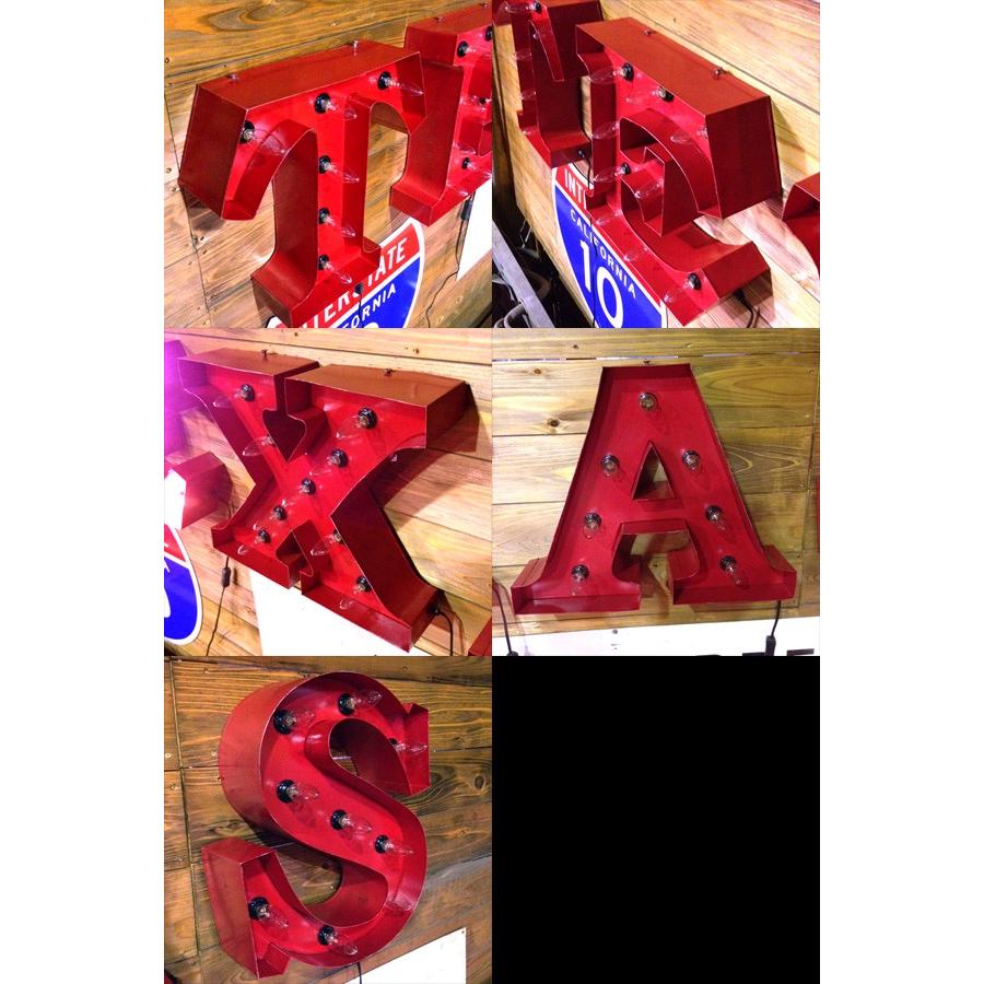 アメリカンサイン w ライト 「TEXAS」 （テキサス ） ガレージング