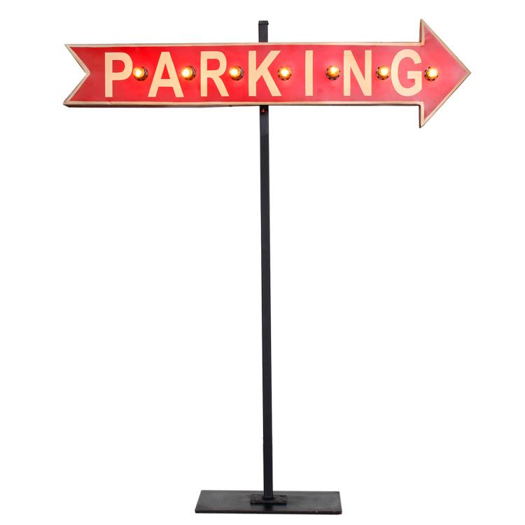 看板 アローサイン ウィズライト PARKING パーキング 高さ105×幅 看板 アローサイン ウィズライト PARKING パーキング 高さ105×幅
