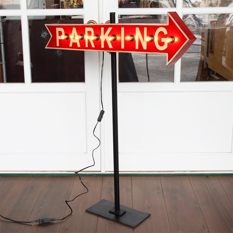 看板 アローサイン ウィズライト PARKING パーキング 高さ105×幅 看板 アローサイン ウィズライト PARKING パーキング 高さ105×幅