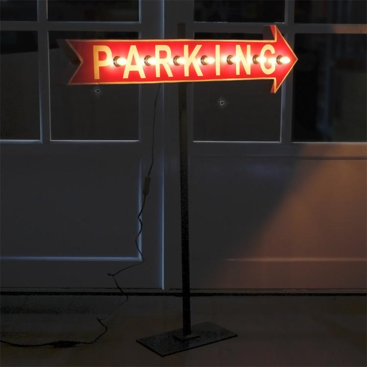 看板 アローサイン ウィズライト PARKING パーキング 高さ105×幅 看板 アローサイン ウィズライト PARKING パーキング 高さ105×幅