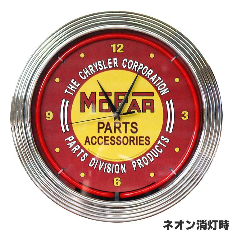 壁掛け 時計 ネオンクロック MOPAR PARTS ACCESSORIES モパー