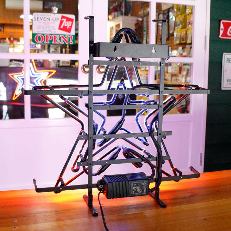アメリカンネオンサイン STAR （星型デザイン） 縦54×横52cm ガレージ