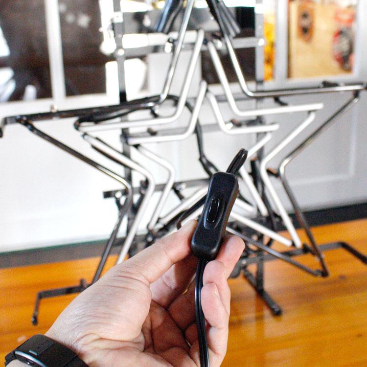 アメリカンネオンサイン STAR （星型デザイン） 縦54×横52cm ガレージ インテリア ネオン管 電飾 店舗装飾 アメリカ雑_5
