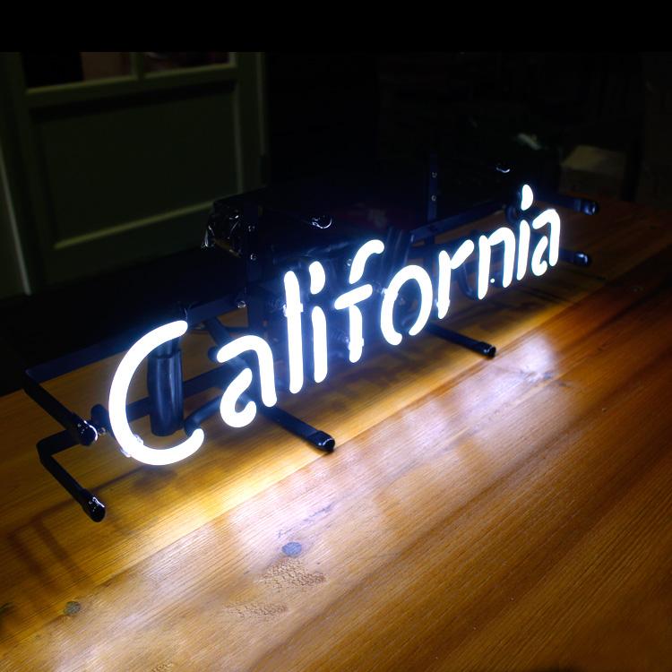 アメリカンネオンサイン CALIFORNIA カリフォルニア 文字デザイン 縦17×横53cm 西海岸 インテリア ガレージ ネオ | ブランド登録なし | 04