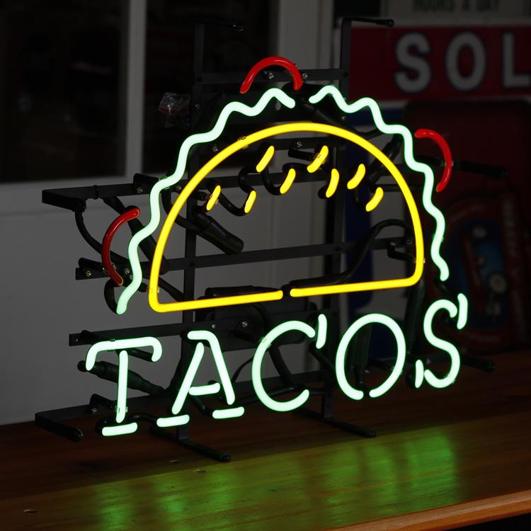 アメリカンネオンサイン TACOS タコス 縦45×横58cm 店舗装飾 インテリア レストラン メキシカン アメリカ雑貨 | ブランド登録なし | 01