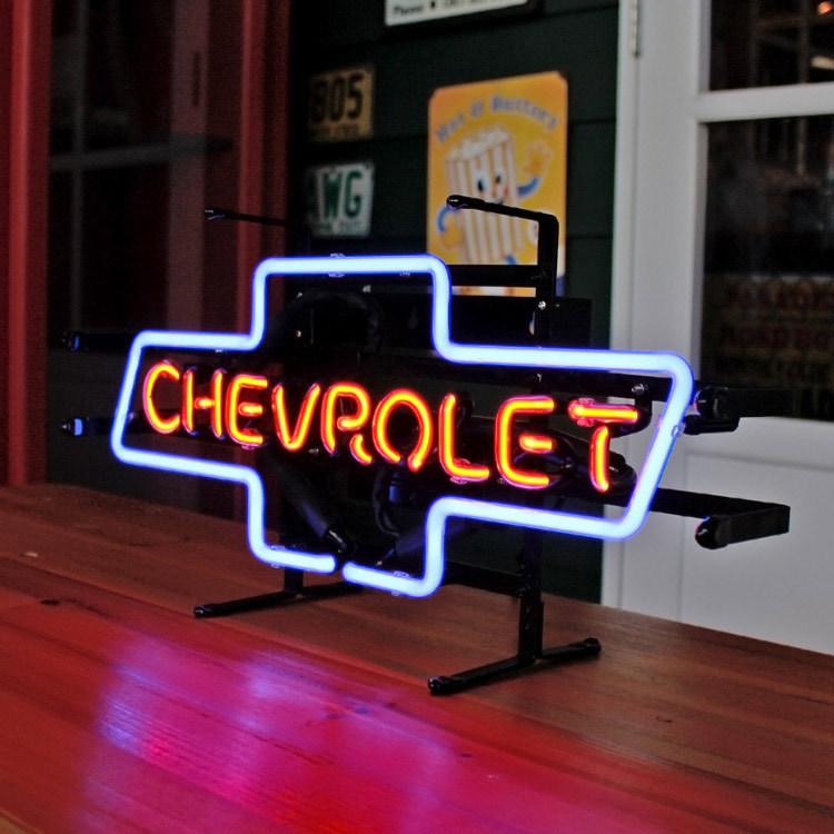 ネオンサイン CHEVROLET シボレー ボウタイ （レッド） 店舗 ガレージ