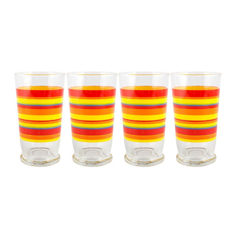 食器 アンカーホッキング ストライプ ジュースグラス 9oz/266ml 4個 