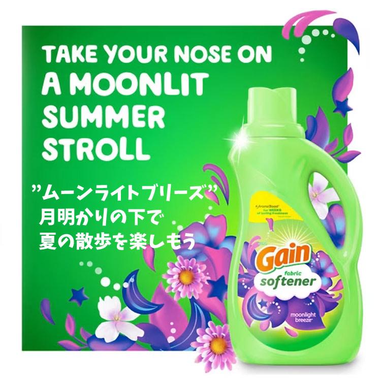 柔軟剤 正規輸入品 ゲイン ムーンライトブリーズ 液体 1.31L 1310ml