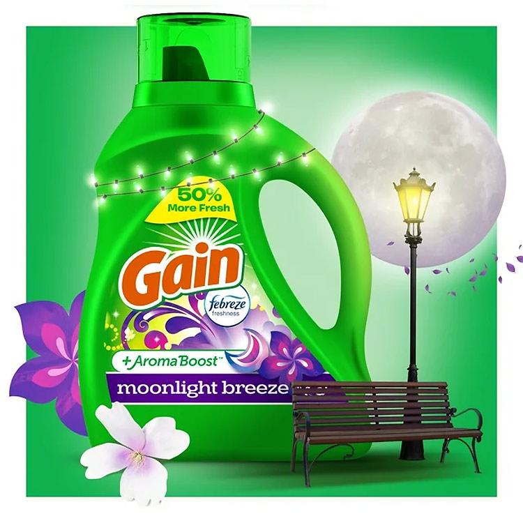 洗濯洗剤 正規輸入品 ゲイン ムーンライトブリーズ 1.36L 1360ml 46oz 32回分 Gain  液体  P&amp;G アメ | ブランド登録なし | 07