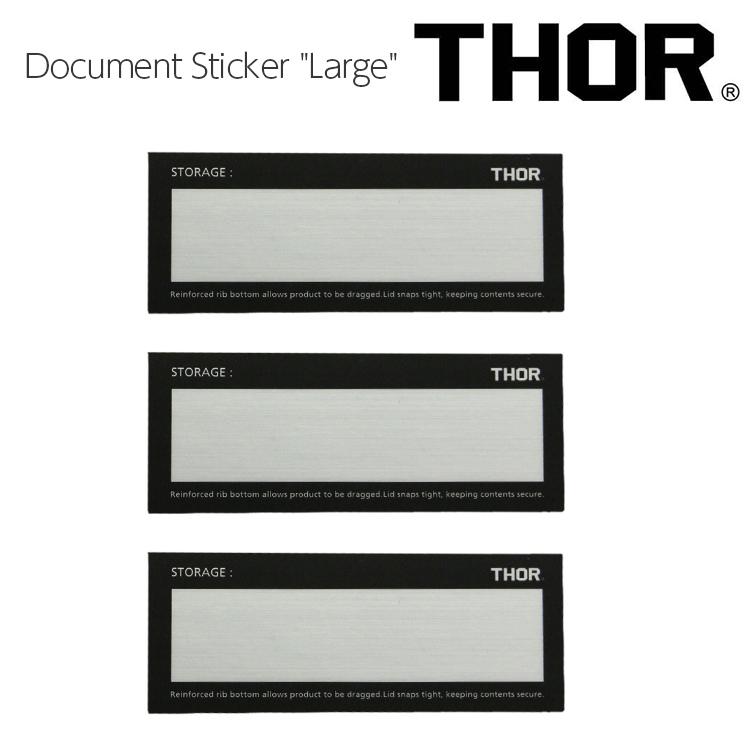 THOR（ソー） ドキュメント ステッカー Lサイズ 3枚入りシール 防水