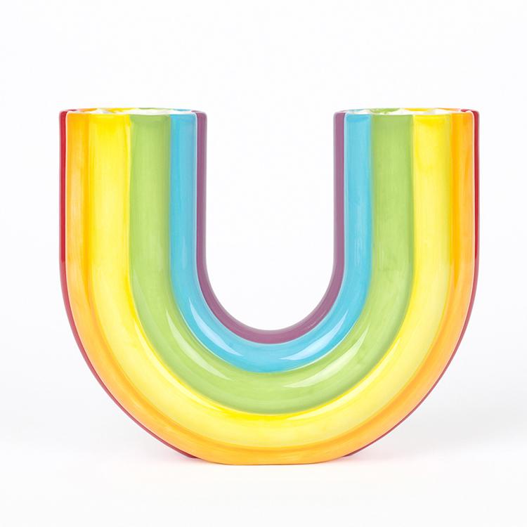 花びん Rainbow Double Vase レインボーダブルフラワーベース W20×D7×17cm 陶器 DOIY スペイン｜colour｜03
