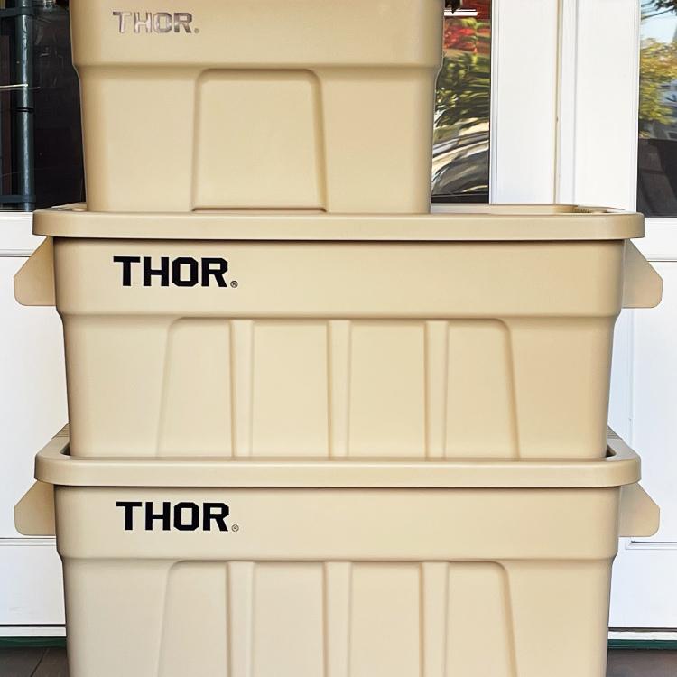 THOR（ソー） 収納BOX THOR LARGE TOTE DC 53L コヨーテ フタ付き 