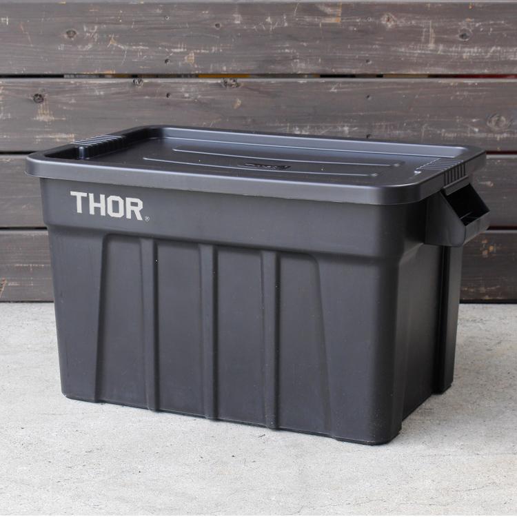 THOR（ソー） 収納BOX THOR LARGE TOTE DC 75L ブラック フタ付き