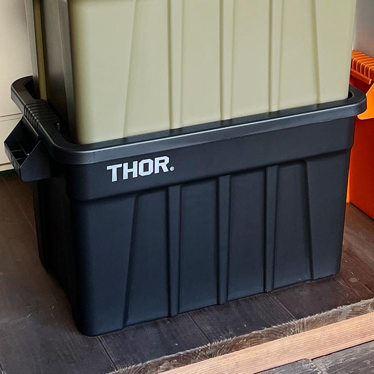 THOR（ソー） 収納BOX THOR LARGE TOTE DC 75L ブラック フタ付き