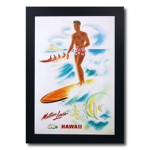 ハワイアンポスター サーフィンシリーズ N 16 Matson Lines マトソンライン サイズ 31 21cm F アメリカン雑貨colour Yahoo 店 通販 Yahoo ショッピング