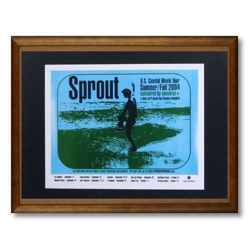 1980年　(希少)サーフィンムービー　ポスター　ビンテージ　４枚セット サーフムービーポスター L-112 「Sprout」 サイズ：21.5×27.5cm