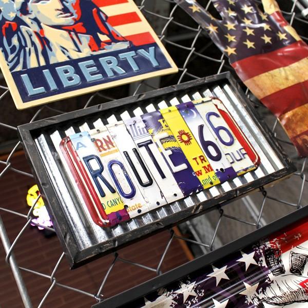 コルゲイテッドプレート フレーム Route66 （#20507 ） アメリカ雑貨 アメリカン雑貨 | ブランド登録なし | 01