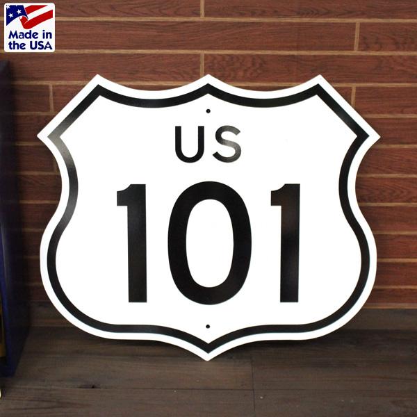 アメリカの道路標識 「U.S.Route 101」ルート66 アメリカ製 看板 トラフィックサイン インテリア ガレージング 店舗 | ブランド登録なし