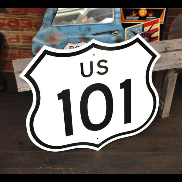 アメリカの道路標識 「U.S.Route 101」ルート66 アメリカ製 看板 トラフィックサイン インテリア ガレージング 店舗 | ブランド登録なし | 01