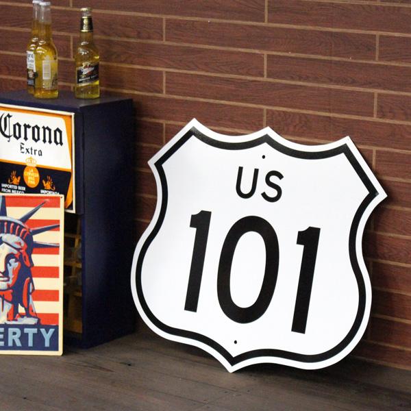 アメリカの道路標識 「U.S.Route 101」ルート66 アメリカ製 看板 トラフィックサイン インテリア ガレージング 店舗 | ブランド登録なし | 02