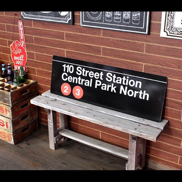 ニューヨーク地下鉄の案内標識 Lサイズ 「Central Park」 SW-4-L 縦30.5×横91.5cm New York | ブランド登録なし | 01