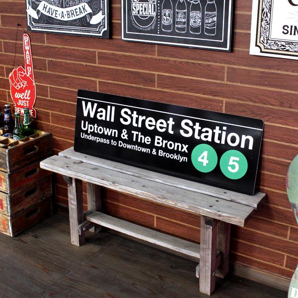 ニューヨーク地下鉄の案内標識 Lサイズ「Wall Street」 SW-5-L 縦30.5×横91.5cm New York サブ | ブランド登録なし | 01