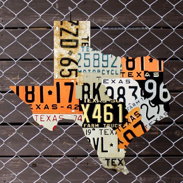 アメリカンスティールサイン「TEXAS LICENSE PLATE」 PS-095 テキサスライセンスプレート メタルサイン 看板