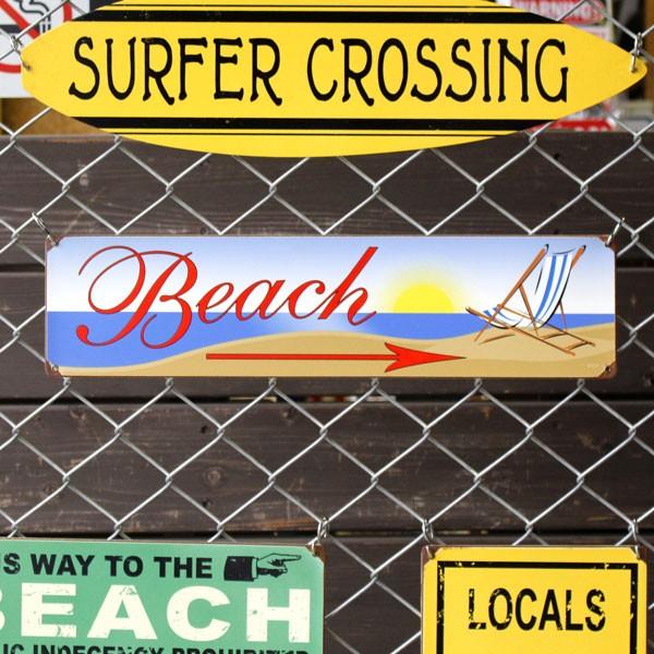 スティールサイン「BEACH」 V-117　　／ハワイアン／ビーチ／メタルサイン・看板／アメリカン雑貨／｜colour｜02