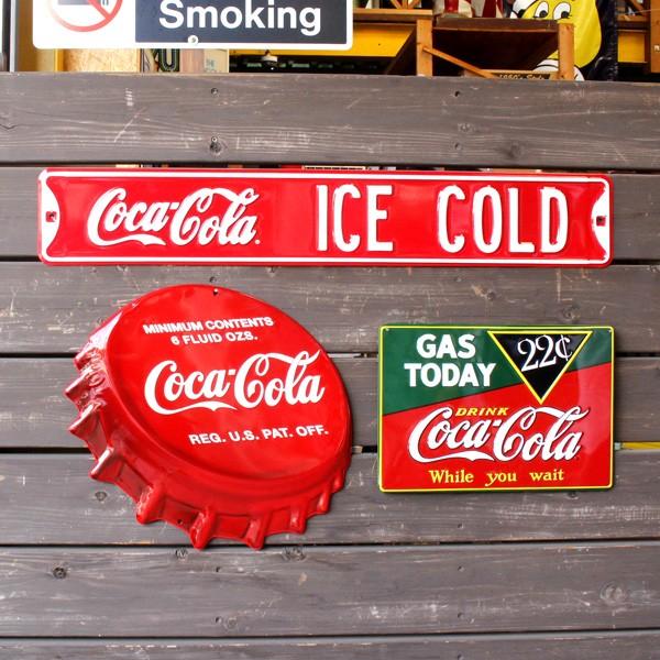 エンボスメタルサイン 「コカコーラ Coke Gas Today」 Coca-Cola Bland 看板 アメリカ雑貨 アメリカン | Coca Cola | 02
