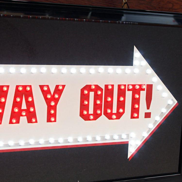 LEDサイン 「This Way Out 出口はこちら 」 #81568 幅48×高さ25×奥行