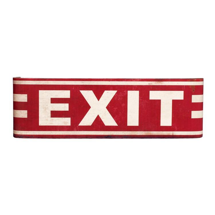 看板 メタルサイン「Exit」HFT-337 縦18×横57.5×奥行き4cm スチール製 ヴィンテージデザイン 屋内仕様 店舗装｜colour