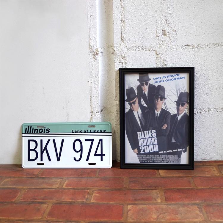 ムービーナンバープレート BKV974 ブルースブラザーズ2000のブルース