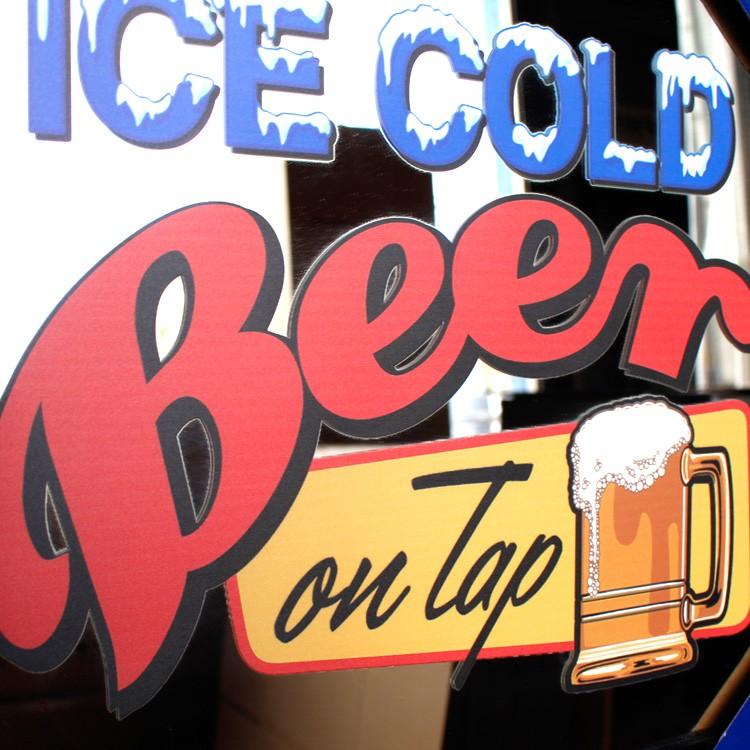 鏡 パブサインミラー ガレージミラー ICE COLD BEER #266662 サイズ