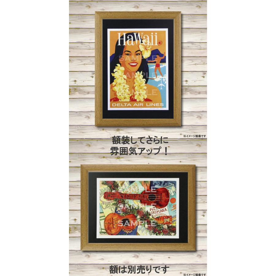 ハワイアンエアラインポスター　額縁付き2枚組 ハワイアンエアラインポスター 額縁付き2枚組