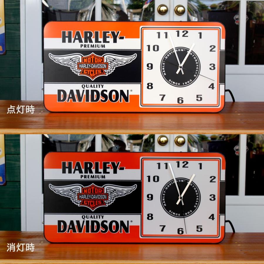 置き時計 ハーレーダビッドソン ウィングド B&S LED アドクロック HDL-16641 HARLEY-DAVIDSON ライ｜colour｜05