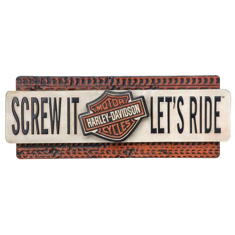 Harley Davidson 看板 ハーレーダビッドソン SCREW IT - LET'S Harley Davidson 看板 ハーレーダビッドソン SCREW IT - LET'S